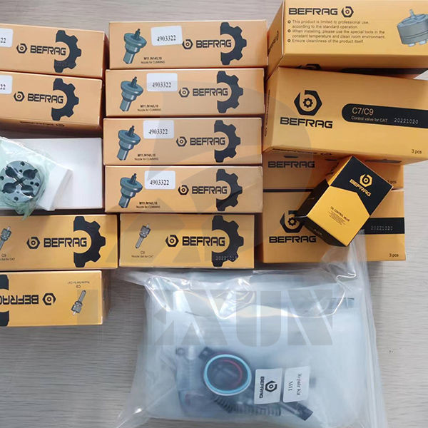 Suqian Dexun Sends Cummins N14 injector nozzle 4903322 ,Repair Kits Caterpillar C9 injector control valve nozzle and spacer to Customer