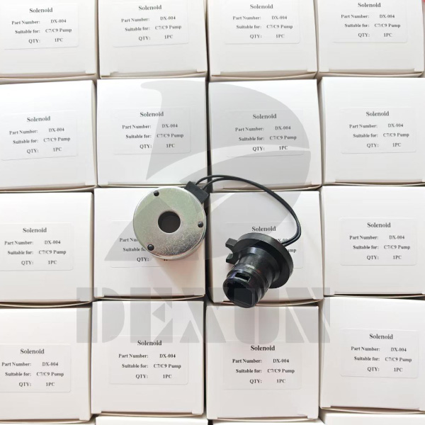 Suqian Dexun Sends Caterpillar C7 C9 Pump Solenoid Valve to Customer